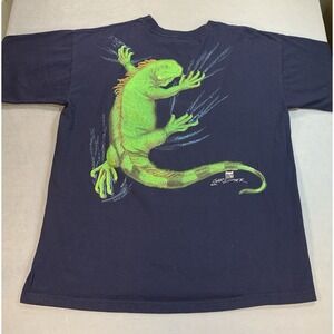 Vintage 90s Iguana Nature Animals Stand Out Designs 1993 T Shirt Size XL Tee